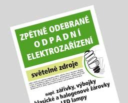 Cedule pro označení místa skladování odebraného EEZ - světelné zdroje