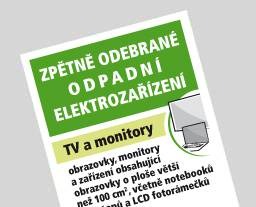 Cedule pro označení místa skladování odebraného EEZ - TV a monitory